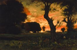 Unten bei den Weiden, c.1879 von George Inness | Gemälde-Reproduktion
