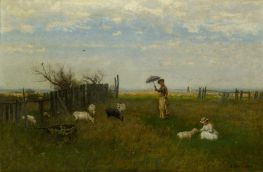 A Windy Day, 1883 by George Inness | Painting Reproduction