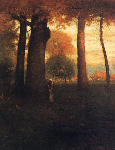 Sunset, Golden Glow, 1893 | George Inness | Gemälde Reproduktion