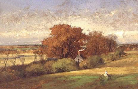 The Old Oak, Medfield, Massachusetts, 1875 by George Inness | Painting Reproduction