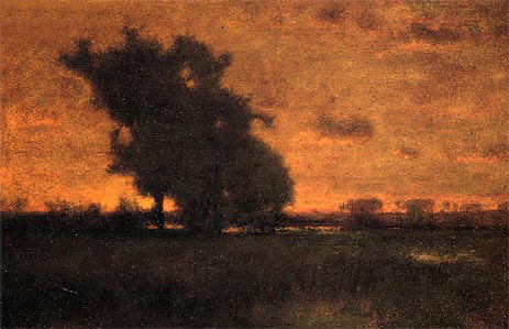 Sunset at Milton, 1885 | George Inness | Painting Reproduction