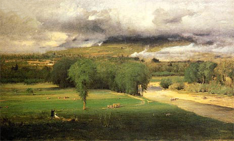 Saco Ford - Conway Meadows, 1876 by George Inness | Painting Reproduction