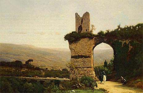 Commencement of the Galleria (Rome, the Appian Way, 1870 | George Inness | Gemälde Reproduktion