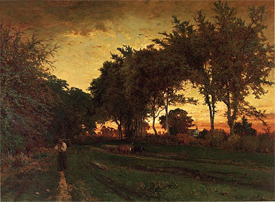 Evening Landscape, c.1862/63 | George Inness | Gemälde Reproduktion