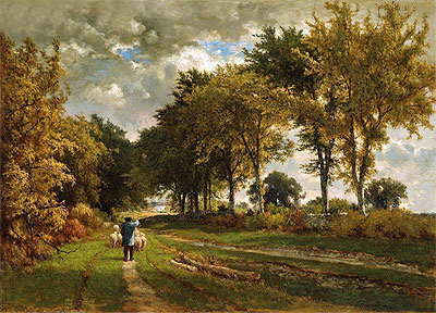 The Road to the Farm, 1862 | George Inness | Gemälde Reproduktion
