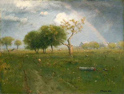 Nach einer Sommerdusche, 1894 | George Inness | Gemälde Reproduktion