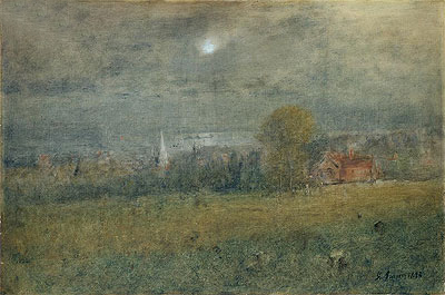Moonlight on Passamaquoddy Bay | George Inness | Painting Reproduction