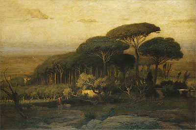 Pine Grove of the Barberini Villa, 1876 | George Inness | Gemälde Reproduktion