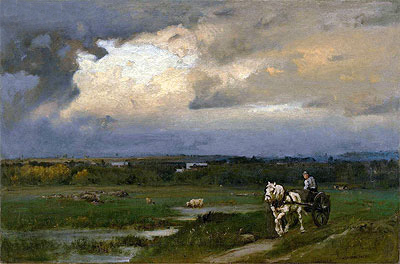 Der aufziehende Sturm (Nebliger Morgen) | George Inness | Gemälde Reproduktion