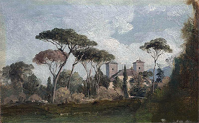 Villa Borghese, Rome, a.1857 | George Inness