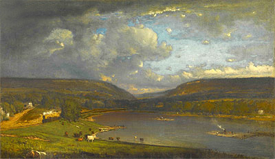 On the Delaware River, c.1861/63 by George Inness | Painting Reproduction