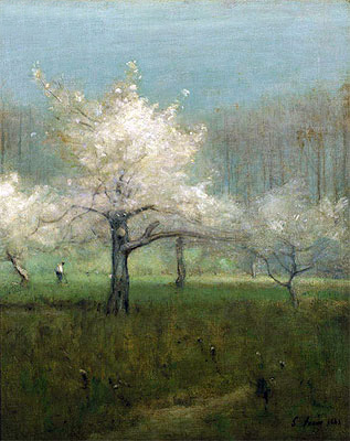 Apple Blossom Time, 1883 by George Inness | Painting Reproduction