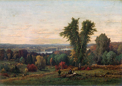 Landscape near Medfield, Massachusetts, 1868 | George Inness | Gemälde Reproduktion