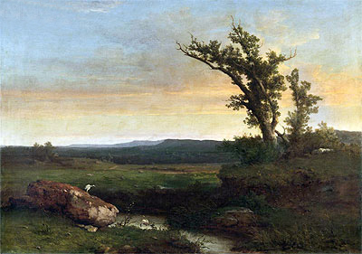 Twilight on the Campagna, c.1851 by George Inness | Painting Reproduction