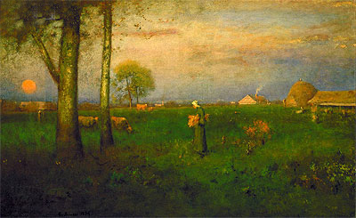 Sundown, 1884 | George Inness | Painting Reproduction