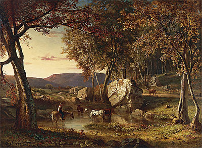 Summer Days, 1857 | George Inness | Gemälde Reproduktion