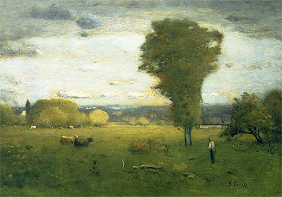 Sunlit Pasture, n.d. | George Inness | Gemälde Reproduktion