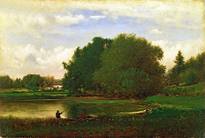 Landscape, 1860 by George Inness | Painting Reproduction