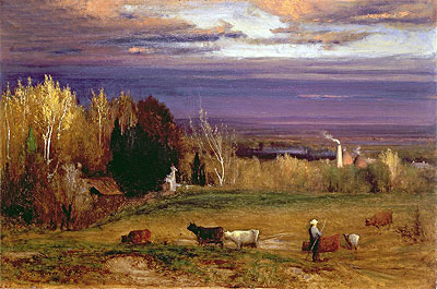 Sunshine After Storm or Sunset, 1875 | George Inness | Gemälde Reproduktion