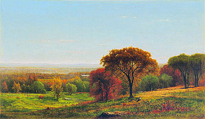 Across the Hudson Valley in the Foothills of the Catskills, 1868 | George Inness | Gemälde Reproduktion