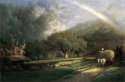 The Rainbow in the Berkshire Hills, 1869 | George Inness | Gemälde Reproduktion