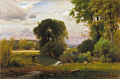 Landscape, 1877 | George Inness | Gemälde Reproduktion