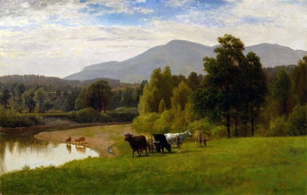 Weideland, 1867 von George Inness | Gemälde-Reproduktion