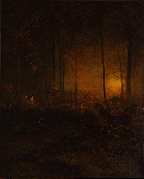 Die Sonne leuchten sehen, 1887 | George Inness | Gemälde Reproduktion