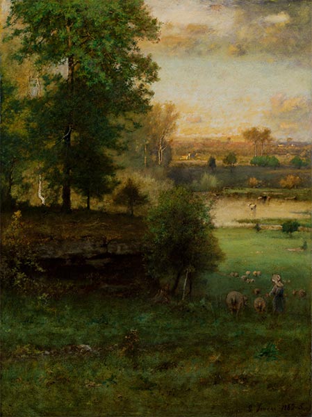 Szene in Durham, ein Idyll | George Inness | Gemälde Reproduktion