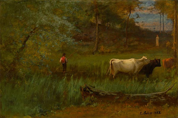 Ein Schäferstück | George Inness | Gemälde Reproduktion