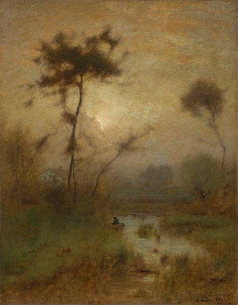 A Silver Morning, 1886 | George Inness | Painting Reproduction