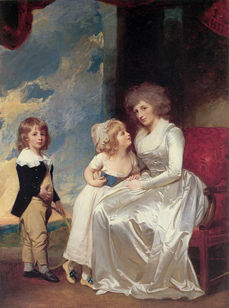 The Countess of Warwick and Her Children, c.1787/89 | George Romney | Gemälde Reproduktion