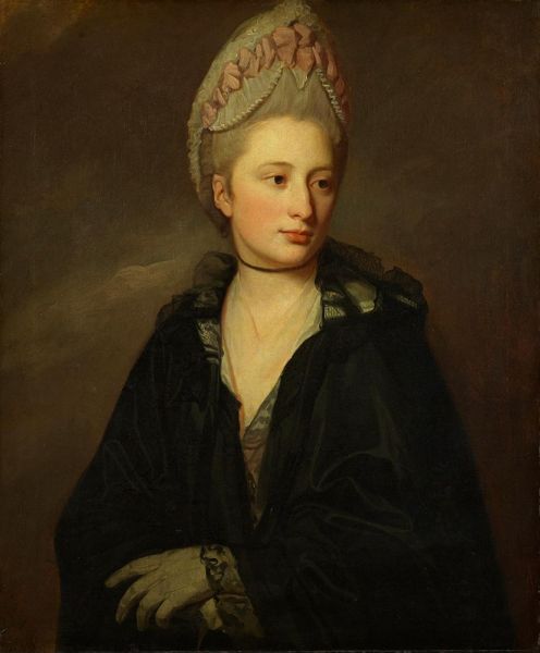 Portrait of Georgiana, Lady Greville, c.1771/72 by George Romney | Painting Reproduction