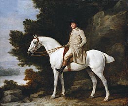 A Gentleman on a Grey Horse, 1781 by George Stubbs | Painting Reproduction