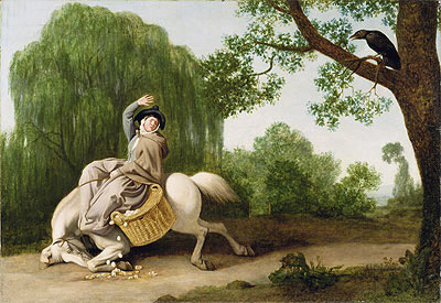 The Farmer's Wife and the Raven, 1786 | George Stubbs | Painting Reproduction