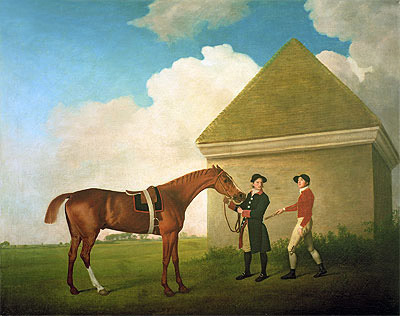 Eclipse at Newmarket with a Groom and a Jockey, 1770 | George Stubbs | Painting Reproduction