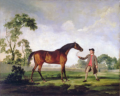 The Duke of Ancaster's Bay Stallion 'Spectator', Held by a Groom, c.1762/65 | George Stubbs | Gemälde Reproduktion
