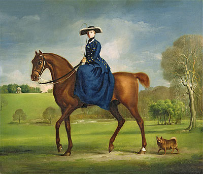 The Countess of Coningsby in the Costume of the Charlton Hunt, c.1760/61 | George Stubbs | Gemälde Reproduktion