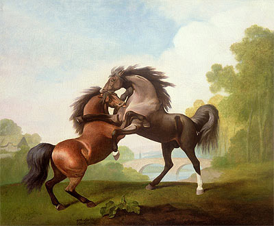 Horses Fighting, 1791 | George Stubbs | Painting Reproduction