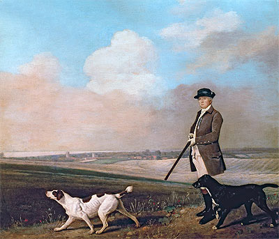 Sir John Nelthorpe, 6th Baronet out Shooting with his Dogs in Barton Field, Lincolnshire, 1776 | George Stubbs | Painting Reproduction
