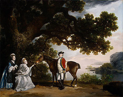 Captain Samuel Sharpe Pocklington with His Wife, Pleasance, and possibly His Sister, Frances, 1769 | George Stubbs | Gemälde Reproduktion
