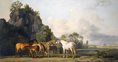 Brood Mares and Foals, n.d. | George Stubbs | Painting Reproduction