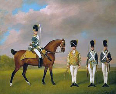 Soldiers of the 10th Light Dragoons, 1793 | George Stubbs | Painting Reproduction