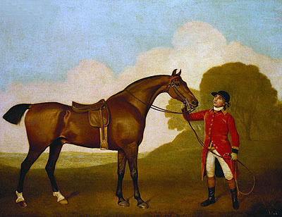 A Bay Horse with a Groom, 1791 | George Stubbs | Painting Reproduction