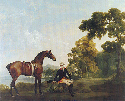 Portrait of a Hunter (James Hamilton, Second Earl of ... | George Stubbs | Painting Reproduction