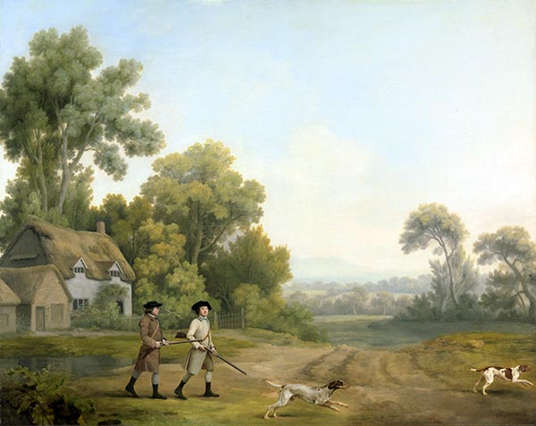 Two Gentlemen Going a Shooting, 1768 | George Stubbs | Gemälde Reproduktion