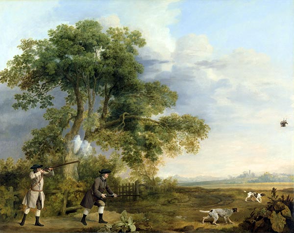 Two Gentlemen Shooting, c.1769 | George Stubbs | Painting Reproduction