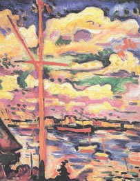 The Mast - Pont of Antwerp, 1906 by Georges Braque | Painting Reproduction