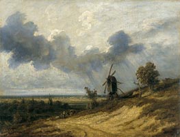 Landscape with Mill, undated von Georges Michel | Gemälde-Reproduktion