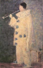 Pierrot with a White Pipe, 1883 by Georges Seurat | Painting Reproduction